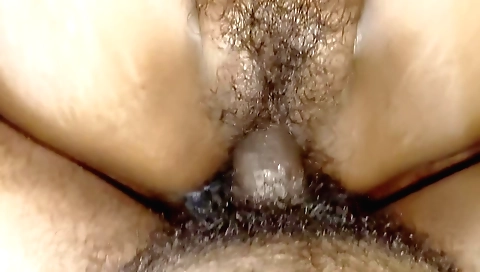 Indian stepsister-in-law has her hairy pussy patted