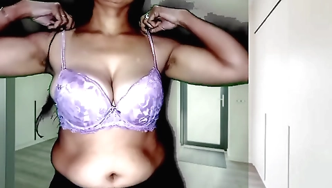 Indian woman with huge boobs and tits sucks a cock