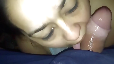 Facial cumshot with me cumming in my mouth in amateur
