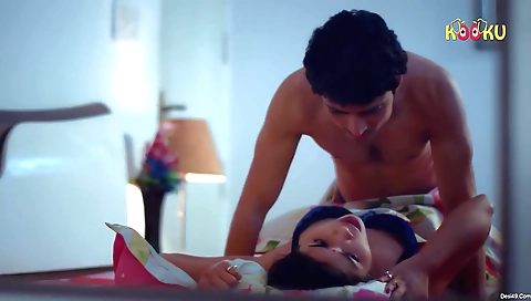 Brunette teen with a small boob and a small ass in a short dress