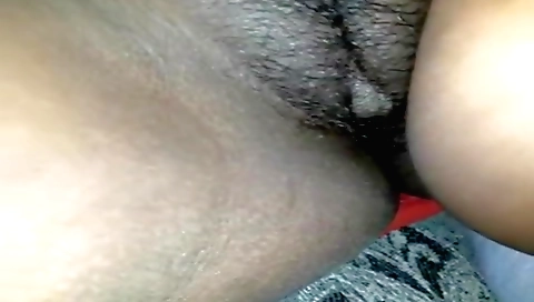 Hairy indian girl enjoys a sensual blowjob on her pussy