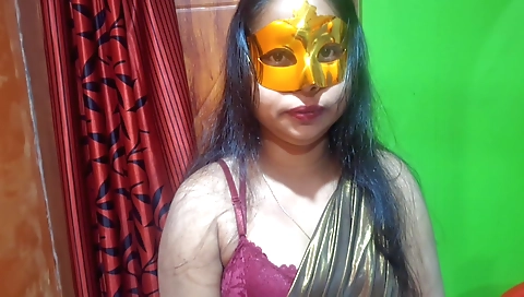 Indian brunette bangoli wife send her hubby to her boss