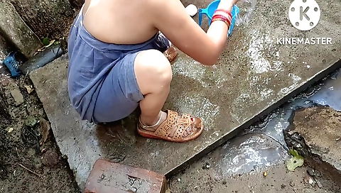 Big boobs amateur amateur female is naked outdoors