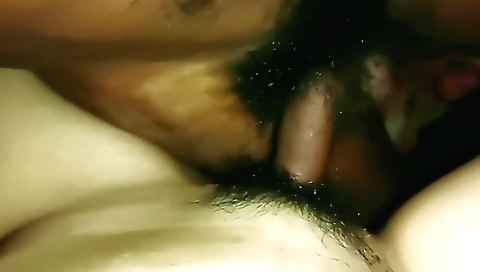 Amateur hairy girl with a lovely face and a perfect body