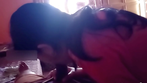 Indian brunette showing her in office in white blouse