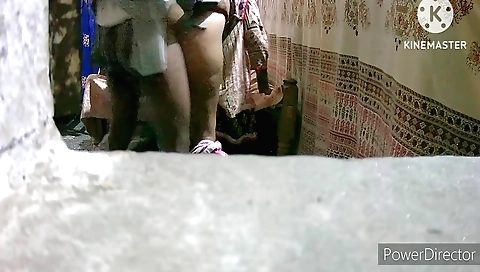 Hot amateur brunette girl and her friend in the room