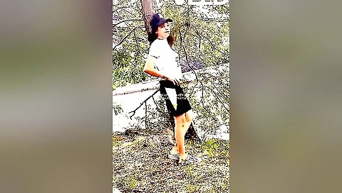 Girl with natural tits plays with a camera and makes it a pussyporn