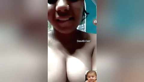 Indian amateur blonde shows her nice tits and beautiful face