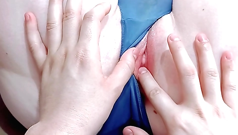 Petite chick with a sexy body fucks herself with a really long cock