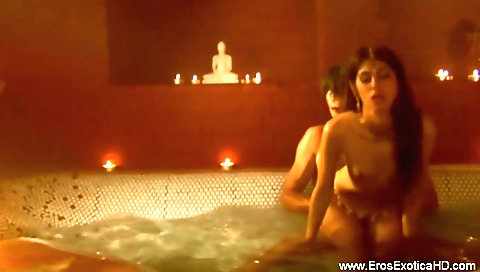 Sexy brunette with a perfect body is in the sex machine