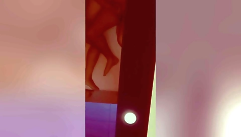 Handjob with a brunette sharing a hot bed with a couple