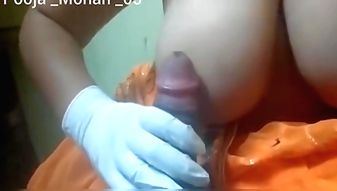 Indian teen with large tits takes hairy pussy of lover