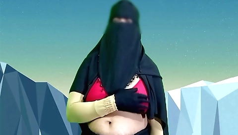 Solo female in a black dress shows her face on bed