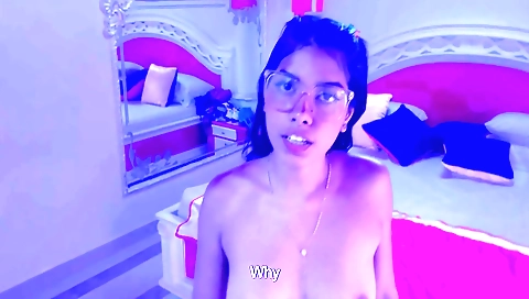 Lucky guy fucks his stepsister's mouth in the kitchen