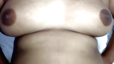 Busty brunette fucks in the hotel room in a hot pov