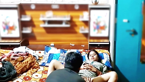 Indian chick in a red dress is making a hot chudai