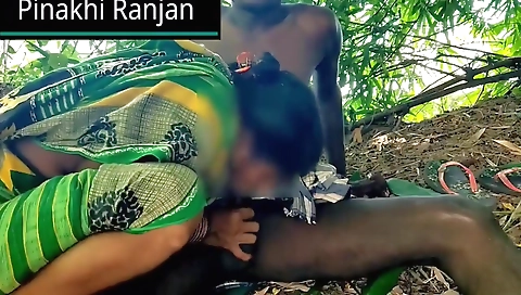 Girl in the country hawking her pussy outside the house