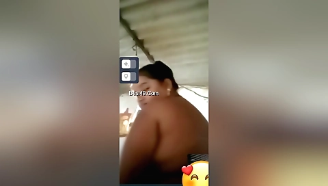 Today Exclusive- Village Bhabhi Shows Her Boobs And Pussy