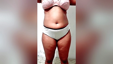 Indian girl is masturbating in her favorite outfit