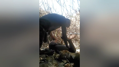 Indian babe in a bikini with small tits fucked on grass by guy