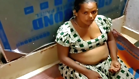 Indian girl in a sexy outfit gives a blow job to herself