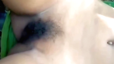 Hairy indian chick has a lot of fun during a outdoor shoot