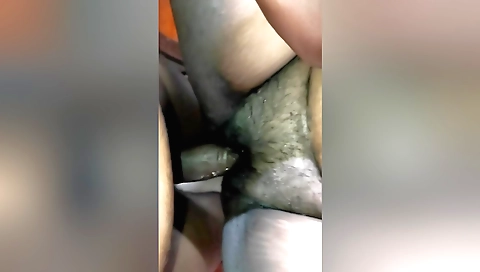 Indian hairy whore with a big ass enjoys her pussy fucked