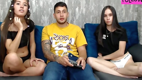 Indian stepsisters have fun in a hot threesome with stepbrother