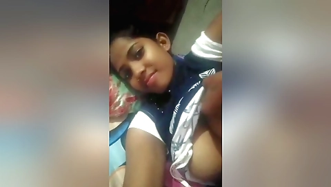 Today Exclusive- Cute Desi Girl Blowjob And Showing Her Boobs 2