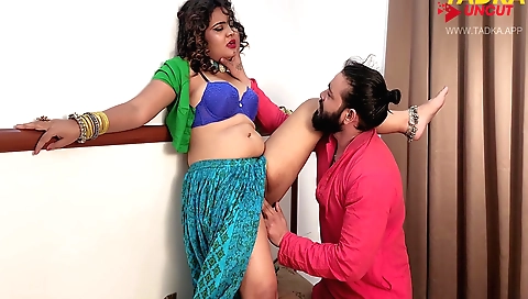 Indian hottie fucked by a room owner in the kitchen