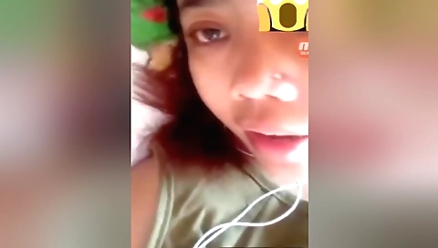 Busty brunette teen showing off her body on web camera