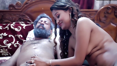 Indian brunette in a big ass gape is getting a sweet love