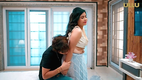 Old man is making love with his son and his milf lover