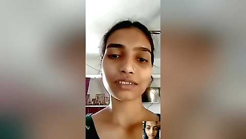 Today Exclusive-desi Chick Shows Her Boobs And Pussy On Vc 4