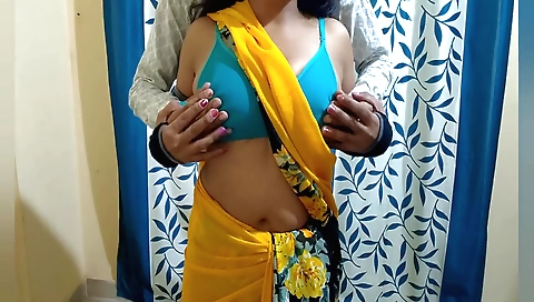 Indian brunette milf gets fucked in her college room