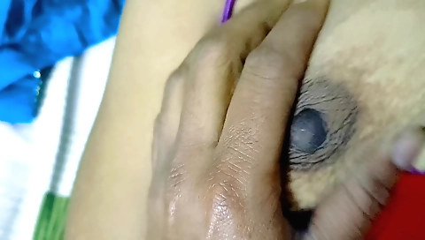 Indian teen masturbates with a big penis in homemade vid