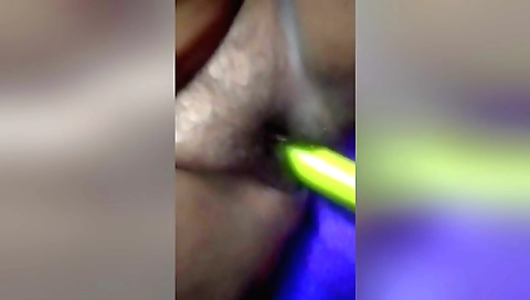 Indian wife gets fucked with a dildo in amateur porn