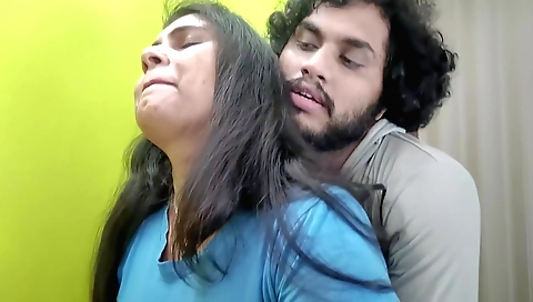 Indian brunette 18+ gets humped in a hardcore threesome