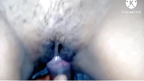 Hairy Indian babe with a big ass is fucking in POV