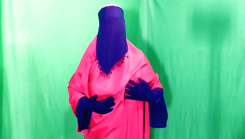 Indian housewife enjoying solo sex with house servant