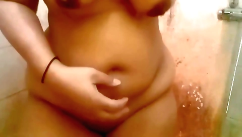 Indian amateur is stripping naked and taking a shower