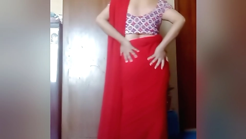 Beautiful brunette showing off her perfect body in homemade video