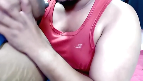 Indian milf takes a milk for her pussy and deepthroats it