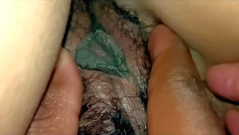 Indian girl with hairy bush and hairy pussy has hairy booties