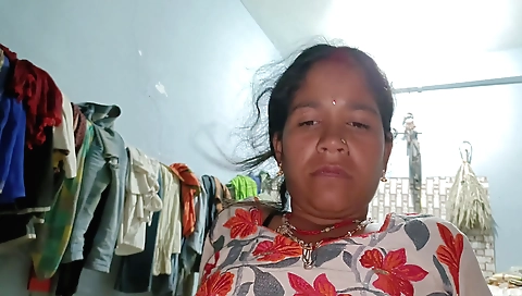 Hairy Indian woman with a large natural boob and a big booty