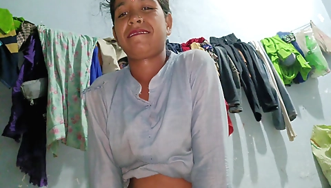 Indian wife with hairy pussy plays with her husband's